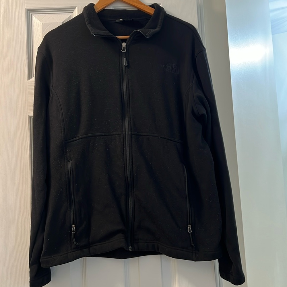 Large Women’s North Face black quarter zip
